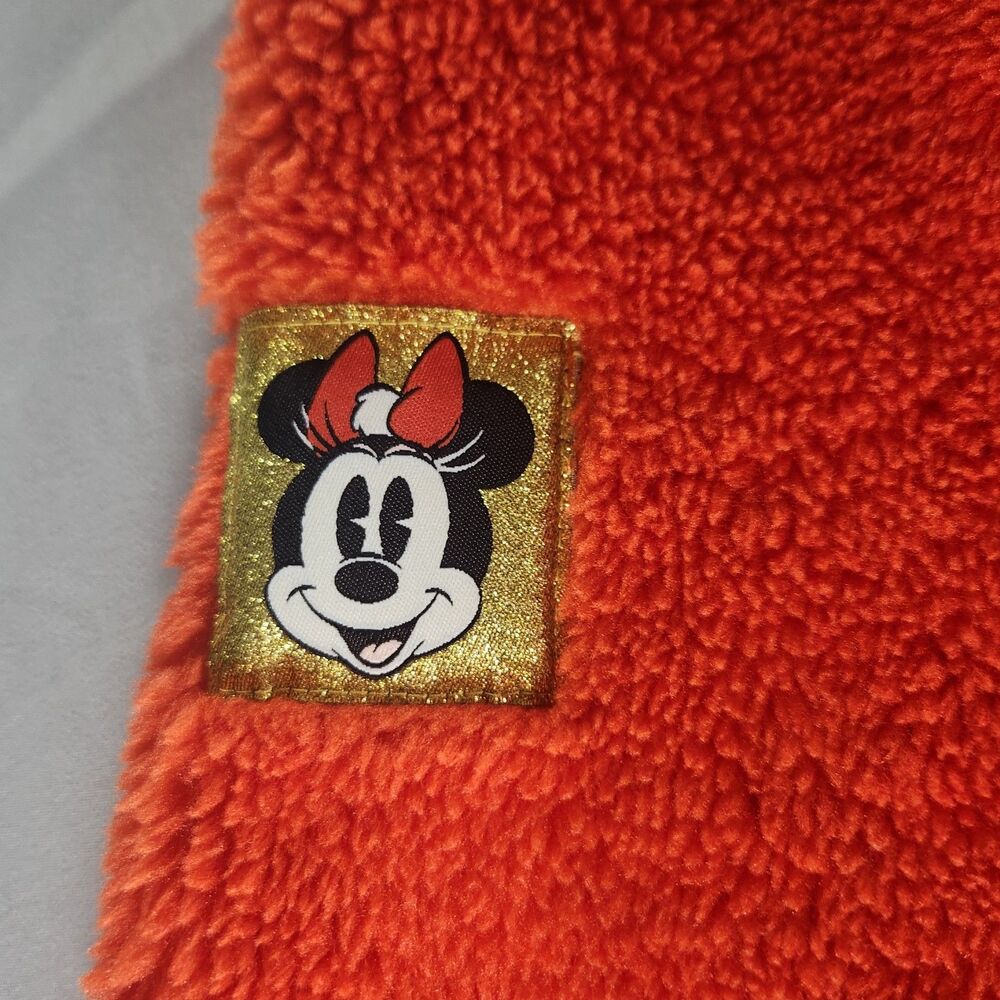 Disney Park Jacket Womens M Orange Heavyweight Fleece Button Pockets Coat - Picture 5 of 12
